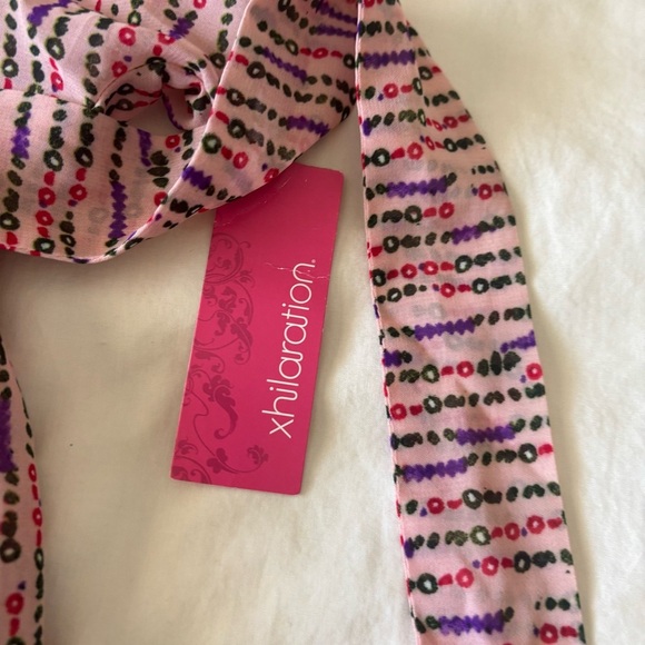 Xhilaration Pink, Red and Purple Kimono Floral Baby Doll Top Sheer Size Large - Picture 5 of 7